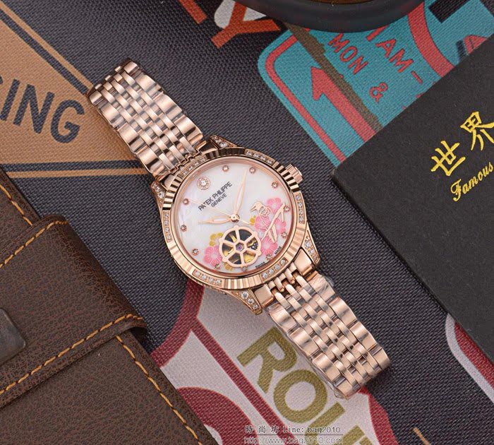 百達翡麗PATEK PHILPPE 最新上市 超強防水 日本進口8215全自動機械機芯 女士精品腕表  wssb3549
